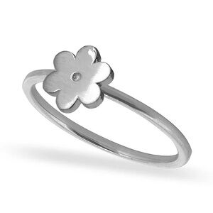 New Sterling Silver Handmade Bohemian Big Daisy Petite Minimalist Ring